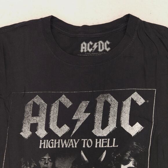 ACDC Highway to Hell Band Graphic T-Shirt Adult Mens Size Large L Black - Picture 1 of 9